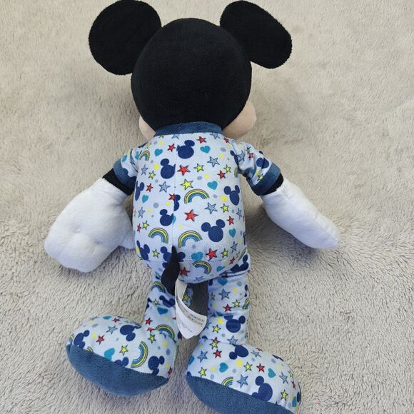 Disney Store Mickey Mouse Just Play Plush Toy Plushie In Starry Pajamas 18" - Picture 4 of 6